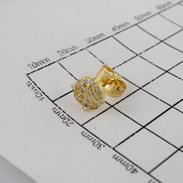 Women Earrings/ Aretes Dama/  Zircon Stone/  14k Real Color// E859 - Image 3
