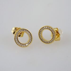 Women Earrings/ Aretes Dama/  Zircon Stone/  14k Real Color// E863