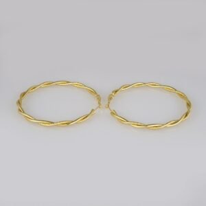 Earrings Woman/ Aretes Dama/ Plain/ 14k Real Color// E411