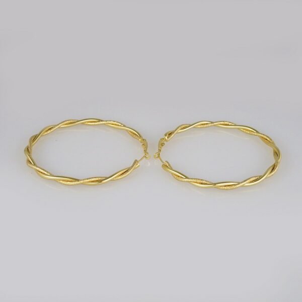 Earrings Woman/ Aretes Dama/ Plain/ 14k Real Color// E411