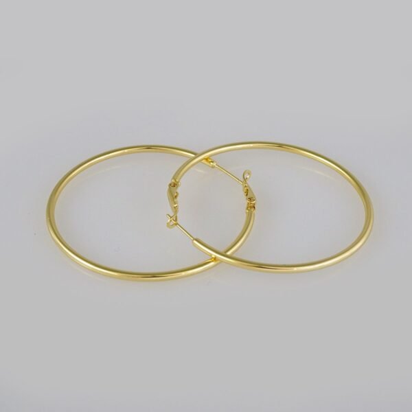 Earrings Woman/ Aretes Dama/ Plain/ 14k Real Color// E412