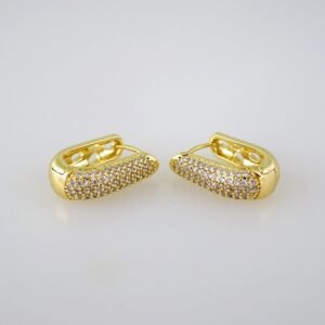 Women Earrings/ Aretes Dama/ Zircon Stone/ 14k Real Color// E445