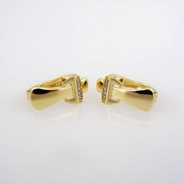 Women Earrings/ Aretes Dama/Zircon Stone/14k Real Color// E446