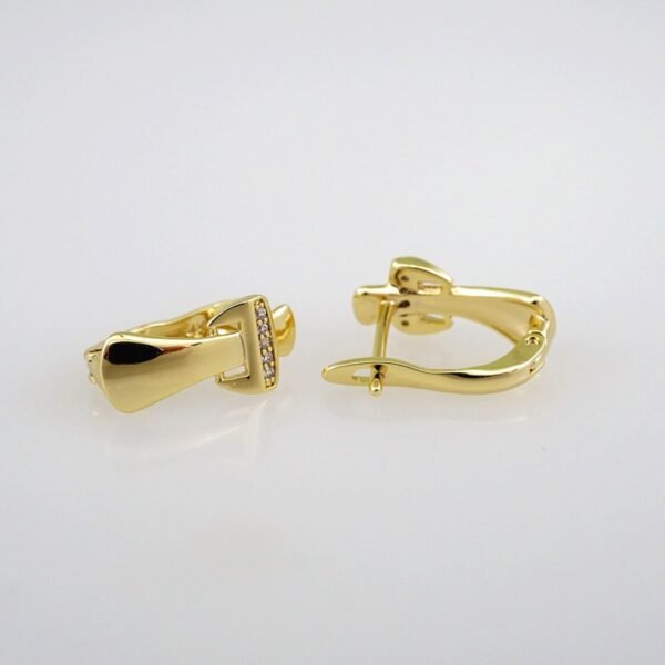 Women Earrings/ Aretes Dama/Zircon Stone/14k Real Color// E446 - Image 2