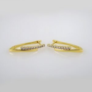 Women Earrings/ Aretes Dama/ Zircon Stone/ 14k Real Color// E447
