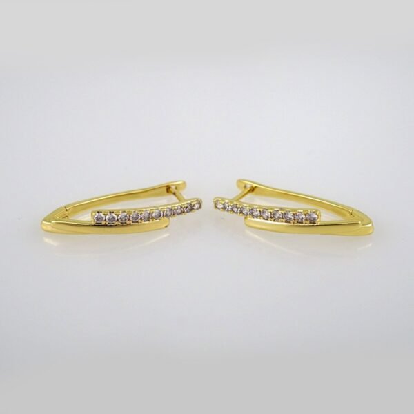 Women Earrings/ Aretes Dama/ Zircon Stone/ 14k Real Color// E447