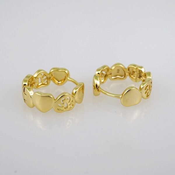Women Earrings/ Aretes Dama/ Zircon Stone/ 14k Real Color// E453 - Image 2