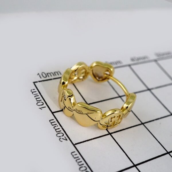 Women Earrings/ Aretes Dama/ Zircon Stone/ 14k Real Color// E453 - Image 3