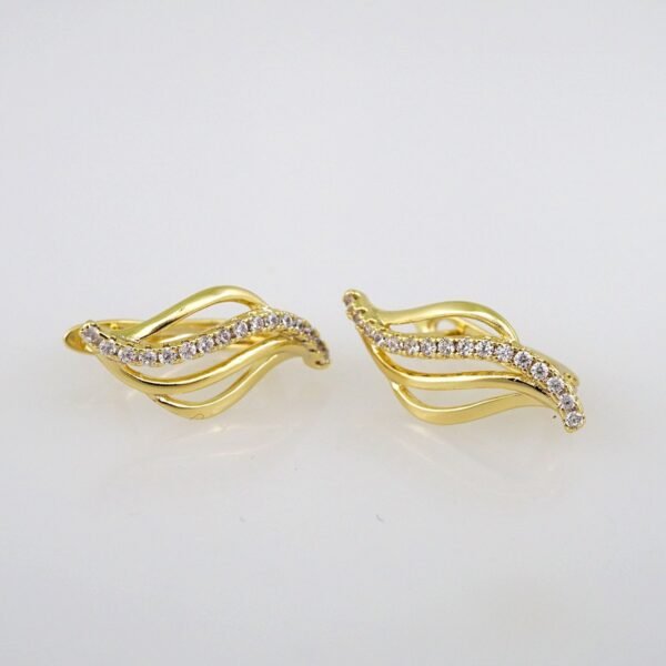 Women Earrings/ Aretes Dama/ Zircon Stone/ 14k Real Color// E455
