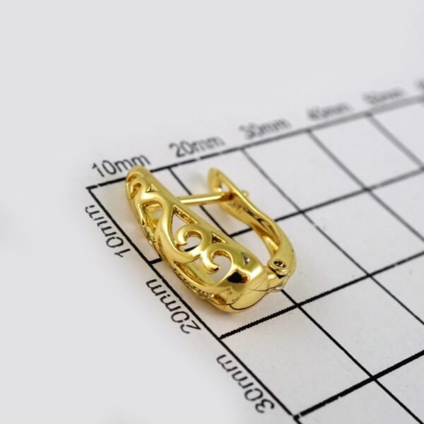 Women Earrings/ Aretes Dama/ Zircon Stone/ 14k Real Color// E458 - Image 3