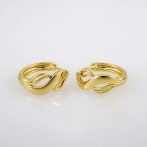 Women Earrings/ Aretes Dama/Plain/ 14k Real Color// E459