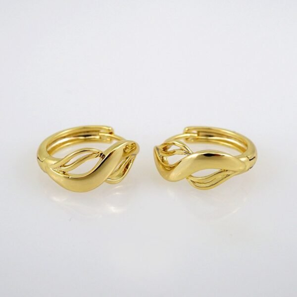 Women Earrings/ Aretes Dama/Plain/ 14k Real Color// E459
