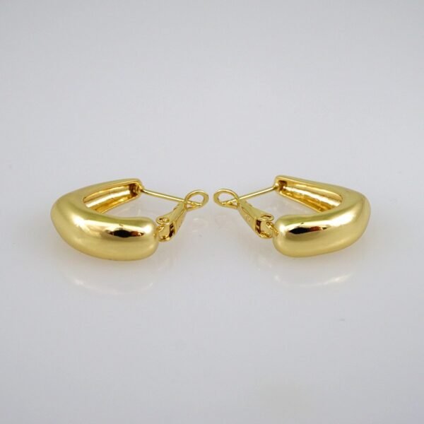 Women Earrings/ Aretes Dama/ Plain/ 14k Real Color// E460