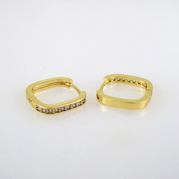 Women Earrings/ Aretes Dama/ Zircon Stone/ 14k Real Color// E462 - Image 2