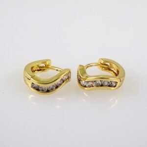 Women Earrings/ Aretes Dama/ Zircon Stone/ 14k Real Color// E464