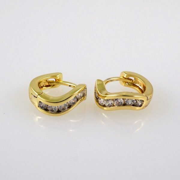 Women Earrings/ Aretes Dama/ Zircon Stone/ 14k Real Color// E464