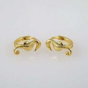 Women Earrings/ Aretes Dama/ Plain/ 14k Real Color// E467