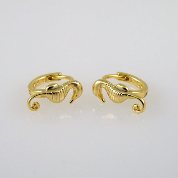 Women Earrings/ Aretes Dama/ Plain/ 14k Real Color// E467