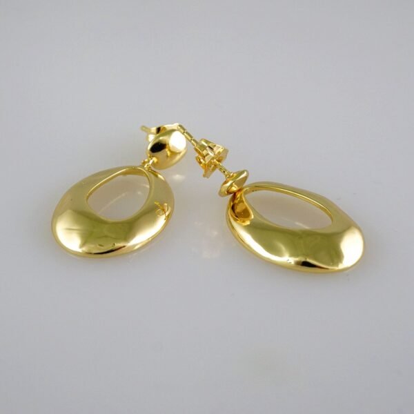 Women Earrings/ Aretes Dama/ Plain/ 14k Real Color// E471