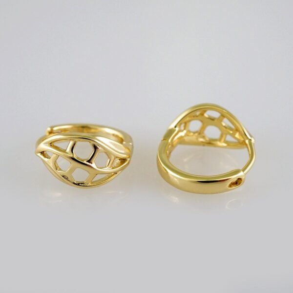 Women Earrings/ Aretes Dama/Zircon Stone/14k Real Color// E474 - Image 2