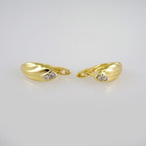 Women Earrings/ Aretes Dama/ Zircon Stone/ 14k Real Color// E499