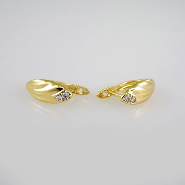 Women Earrings/ Aretes Dama/ Zircon Stone/ 14k Real Color// E499