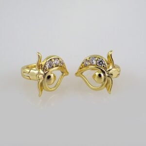 Women Earrings/ Aretes Dama/ Zircon Stone/ 14k Real Color// E500