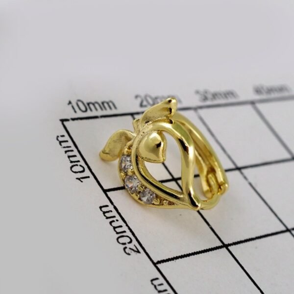 Women Earrings/ Aretes Dama/ Zircon Stone/ 14k Real Color// E500 - Image 3