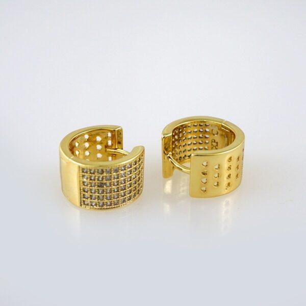 Women Earrings/ Aretes Dama/Zircon Stone/14k Real Color// E512 - Image 2