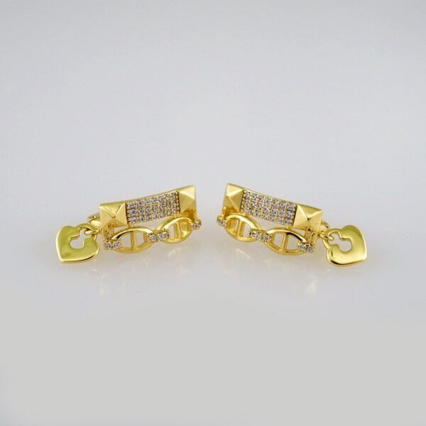 Women Earrings/ Aretes Dama/ Zircon Stone/ 14k Real Color// E520