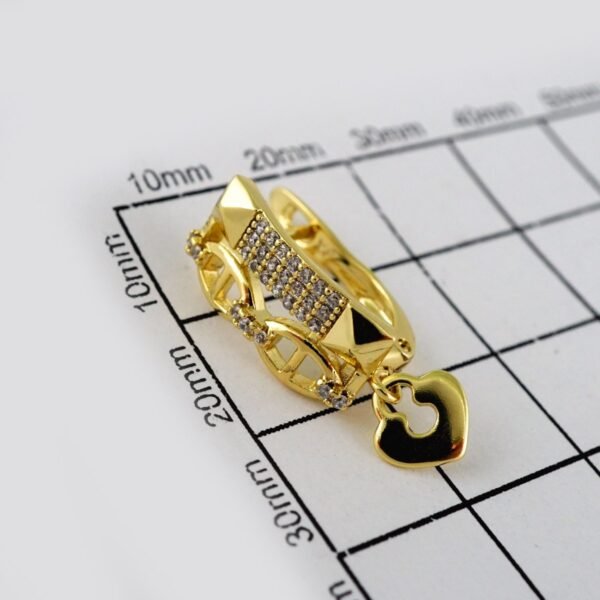 Women Earrings/ Aretes Dama/ Zircon Stone/ 14k Real Color// E520 - Image 3