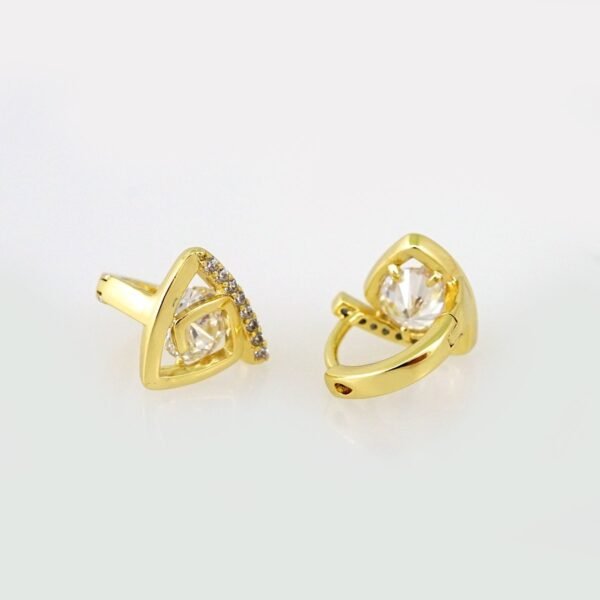 Women Earrings/ Aretes Dama/Zircon Stone/14k Real Color// E523 - Image 2
