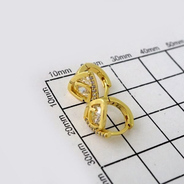 Women Earrings/ Aretes Dama/Zircon Stone/14k Real Color// E523 - Image 3