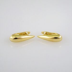 Women Earrings/ Aretes Dama/ Plain/ 14k Real Color// E527