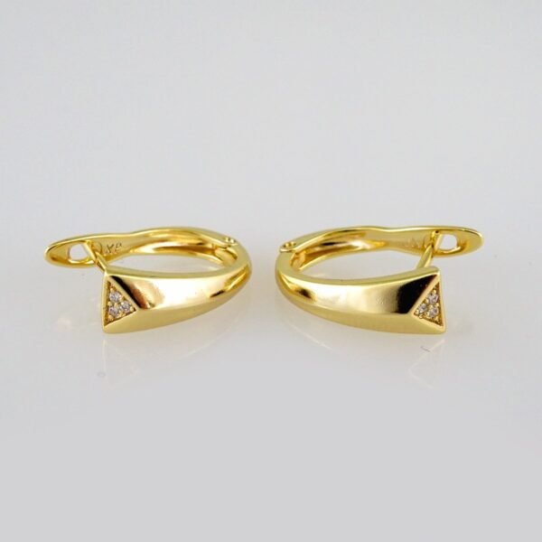 Women Earrings/ Aretes Dama/ Zircon Stone/ 14k Real Color// E535