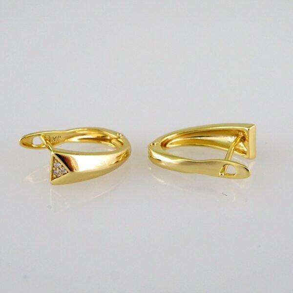 Women Earrings/ Aretes Dama/ Zircon Stone/ 14k Real Color// E535 - Image 2