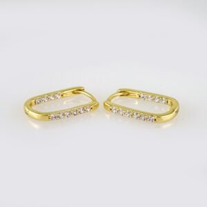 Women Earrings/ Aretes Dama/ Zircon Stone/ 14k Real Color// E536