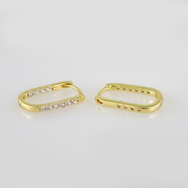Women Earrings/ Aretes Dama/ Zircon Stone/ 14k Real Color// E536 - Image 2
