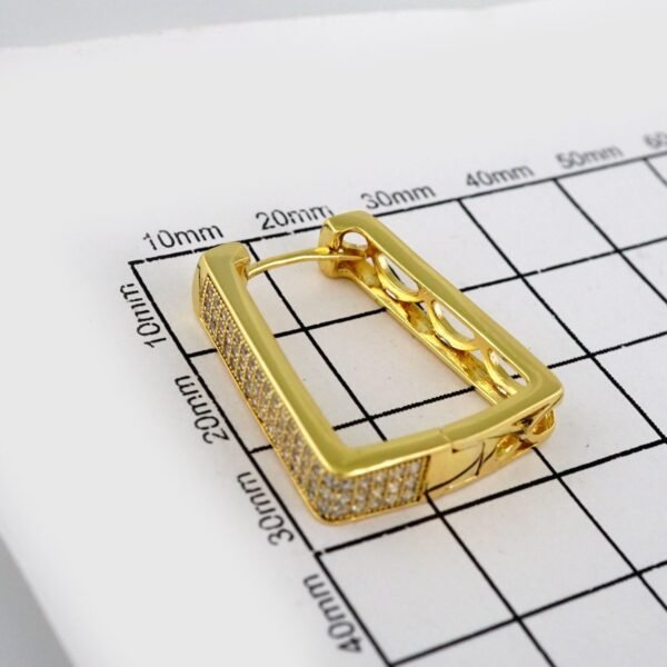 Women Earrings/ Aretes Dama/Zircon Stone/14k Real Color// E540 - Image 3