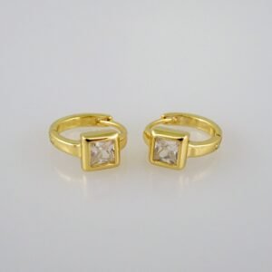 Women Earrings/ Aretes Dama/  Zircon Stone/  14k Real Color// E572
