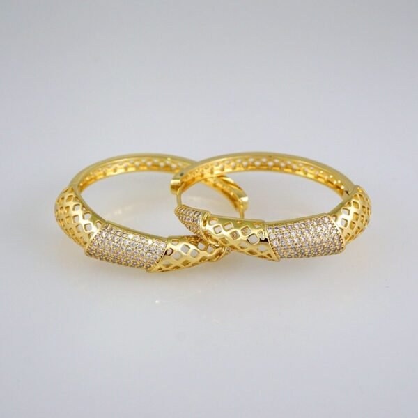 Women Earrings/ Aretes Dama/Zircon Stone/14k Real Color// E604