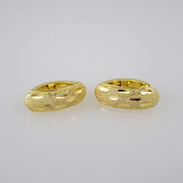 Women Earrings/ Aretes Dama/Plain/14k Real Color// E616