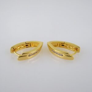 Women Earrings/ Aretes Dama/  Zircon Stone/  14k Real Color// E620