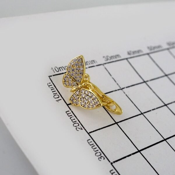 Women Earrings/ Aretes Dama/Zircon Stone/14k Real Color// E624 - Image 3