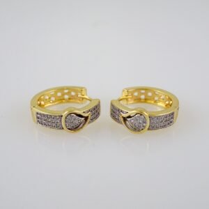 Women Earrings/ Aretes Dama/  Zircon Stone/  14k Real Color// E632