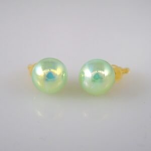 Women Earrings/ Aretes Dama/Pearl/14k Real Color// E642