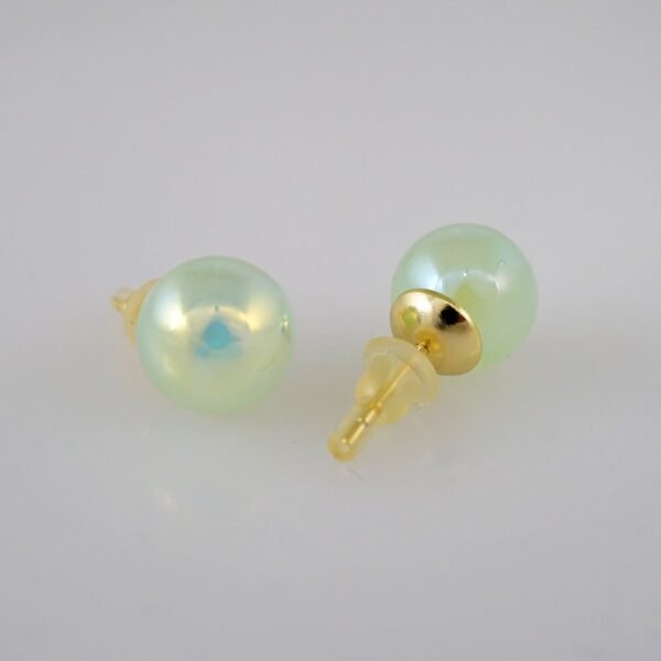 Women Earrings/ Aretes Dama/Pearl/14k Real Color// E642 - Image 2