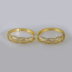Women Earrings/ Aretes Dama/  Zircon Stone/  14k Real Color// E651
