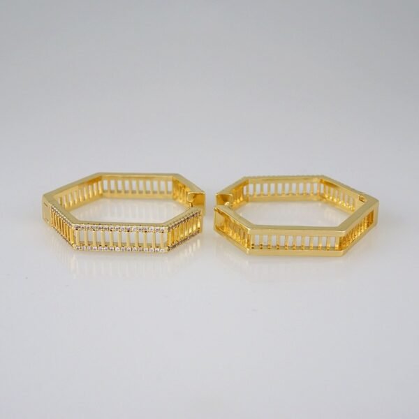 Women Earrings/ Aretes Dama/Zircon Stone/14k Real Color// E658 - Image 2