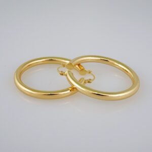 Women Earrings/ Aretes Dama/Plain/14k Real Color// E662